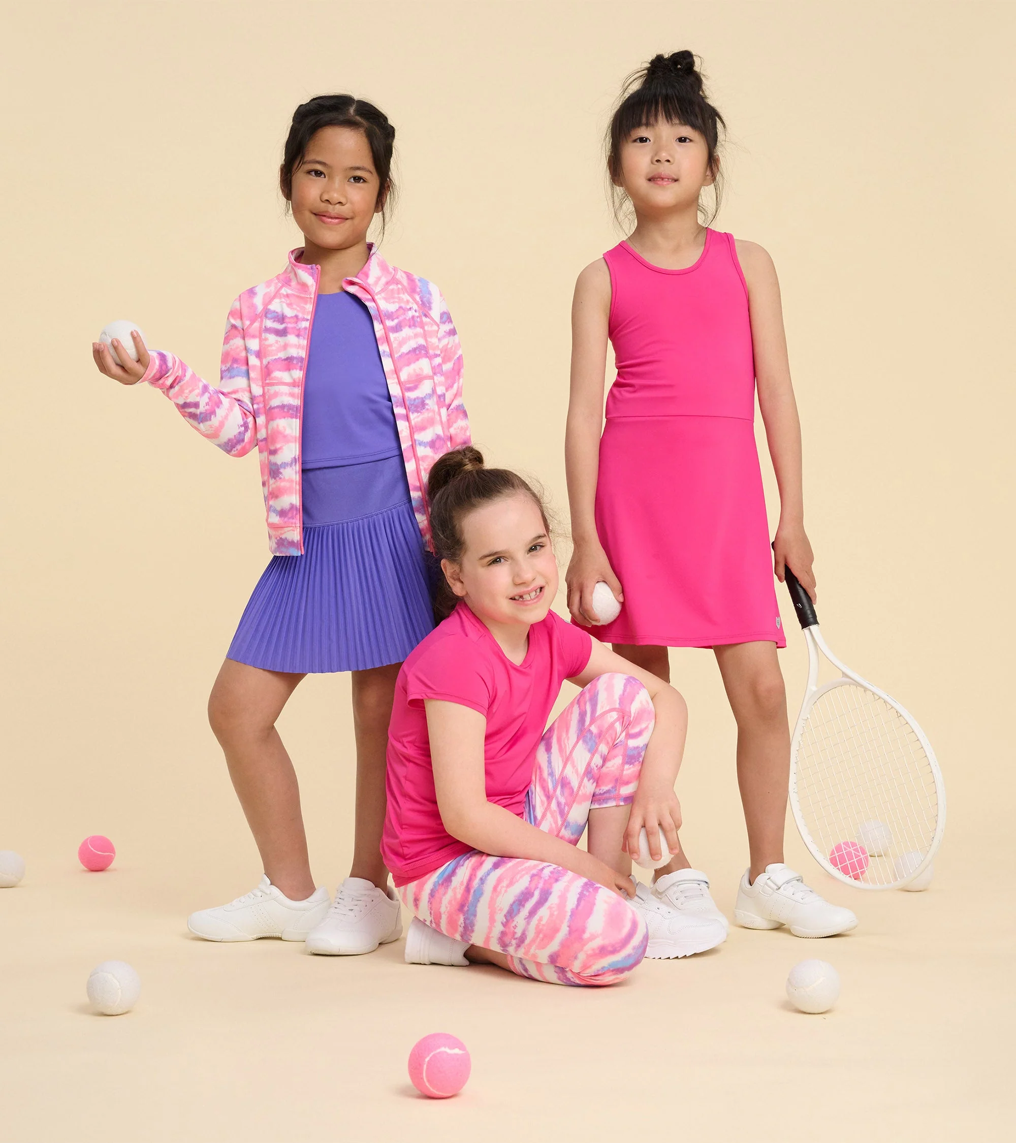 Girls Pink Active A-Line Dress - Image 5