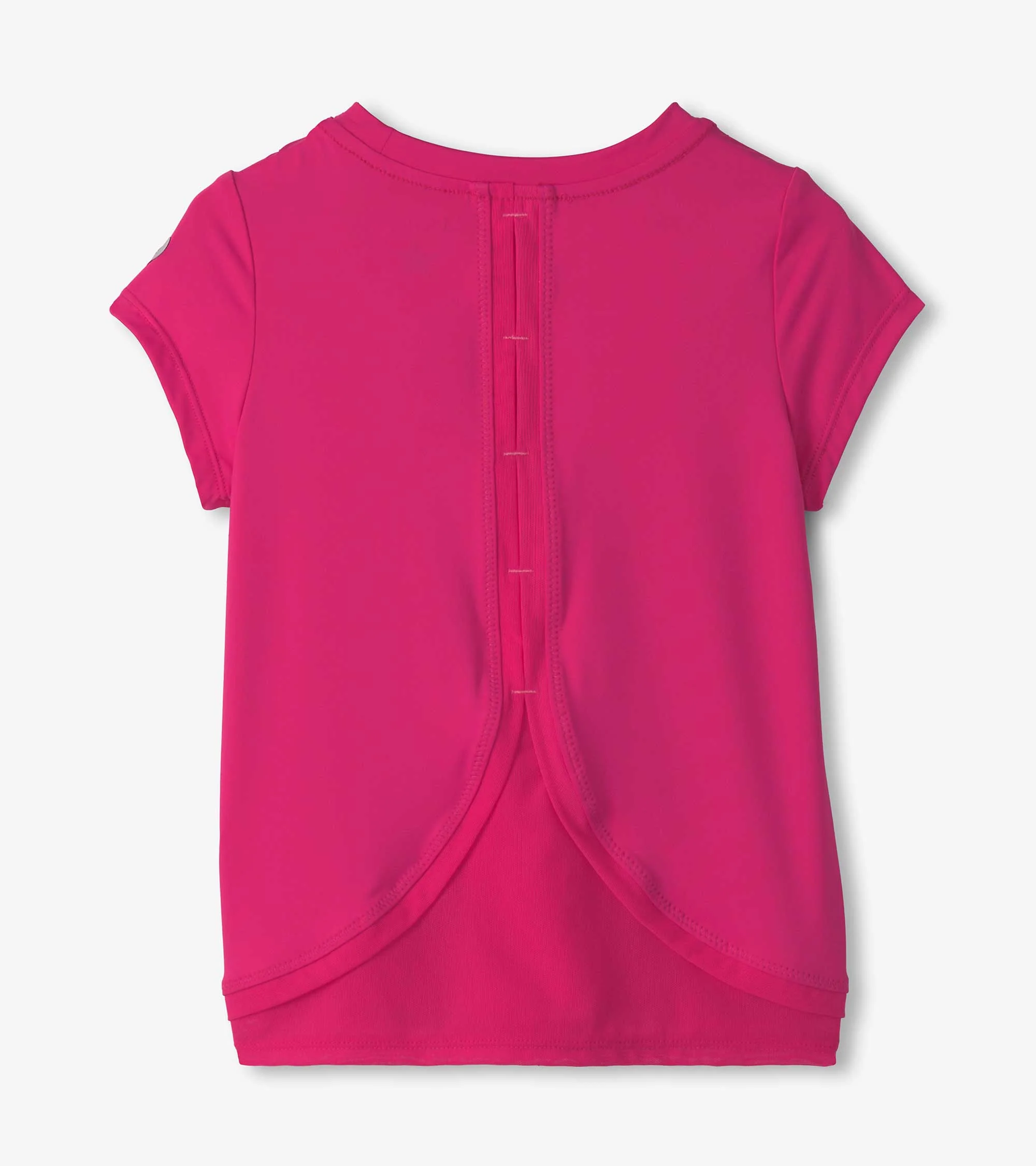 Girls Pink Mesh Trim T-Shirt - Image 4