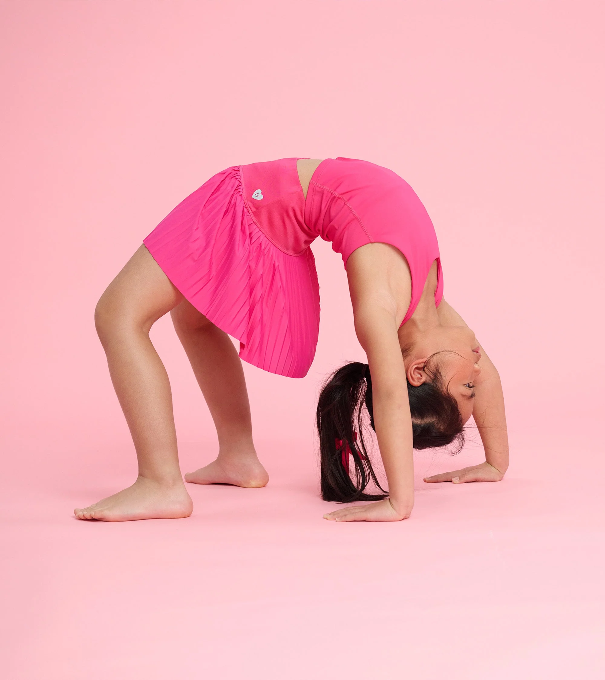 Girls Pink Sporty Skort - Image 4